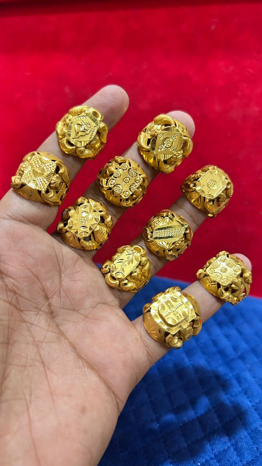 Gold Plated Rajwadi Ring For Men's
