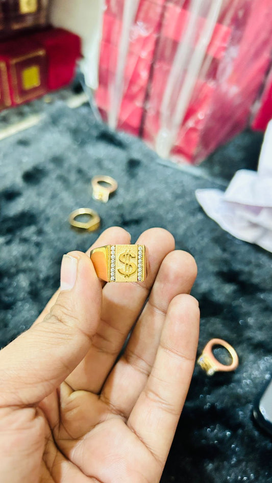 Dollar Symbol Ring For Men's